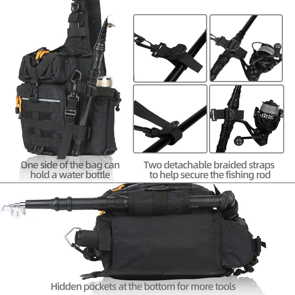 BLISSWILL Fishing Tackle Backpack with Two 3600 Fishing Tackle Box