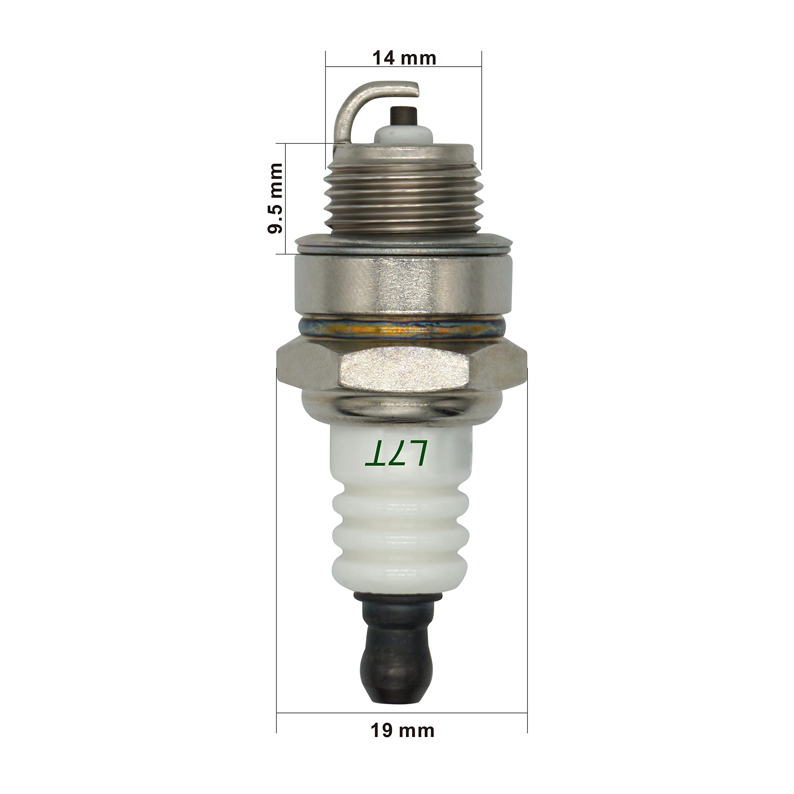 Hzoziza L7T Spark Plug, Replaces NGK BPM7A, Champion CJ6Y CJ7Y, Echo 15901713930, Kawasaki 920702102, Fits for Echo Husqvarna Stihl Kawasaki Blowers Trimmers Brushcutters Chain Saws, 4-Pack