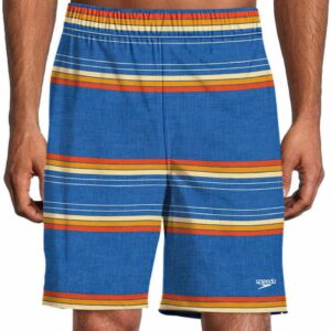 Speedo Mens Hydro Volley Swim Shorts (Speedo Blue Stripe, Large 34/36)