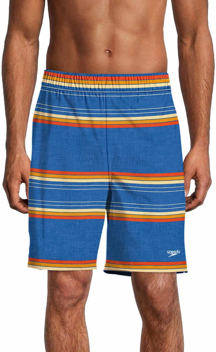 Speedo Mens Hydro Volley Swim Shorts (Speedo Blue Stripe, Large 34/36)