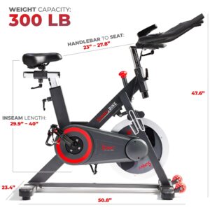 Sunny Health & Fitness Premium Indoor Cycling Smart Stationary Bike with Exclusive SunnyFit® App Enhanced Connectivity - SF-B1805SMART