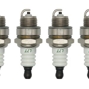 Hzoziza L7T Spark Plug, Replaces NGK BPM7A, Champion CJ6Y CJ7Y, Echo 15901713930, Kawasaki 920702102, Fits for Echo Husqvarna Stihl Kawasaki Blowers Trimmers Brushcutters Chain Saws, 4-Pack