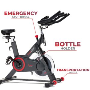 Sunny Health & Fitness Premium Indoor Cycling Smart Stationary Bike with Exclusive SunnyFit® App Enhanced Connectivity - SF-B1805SMART