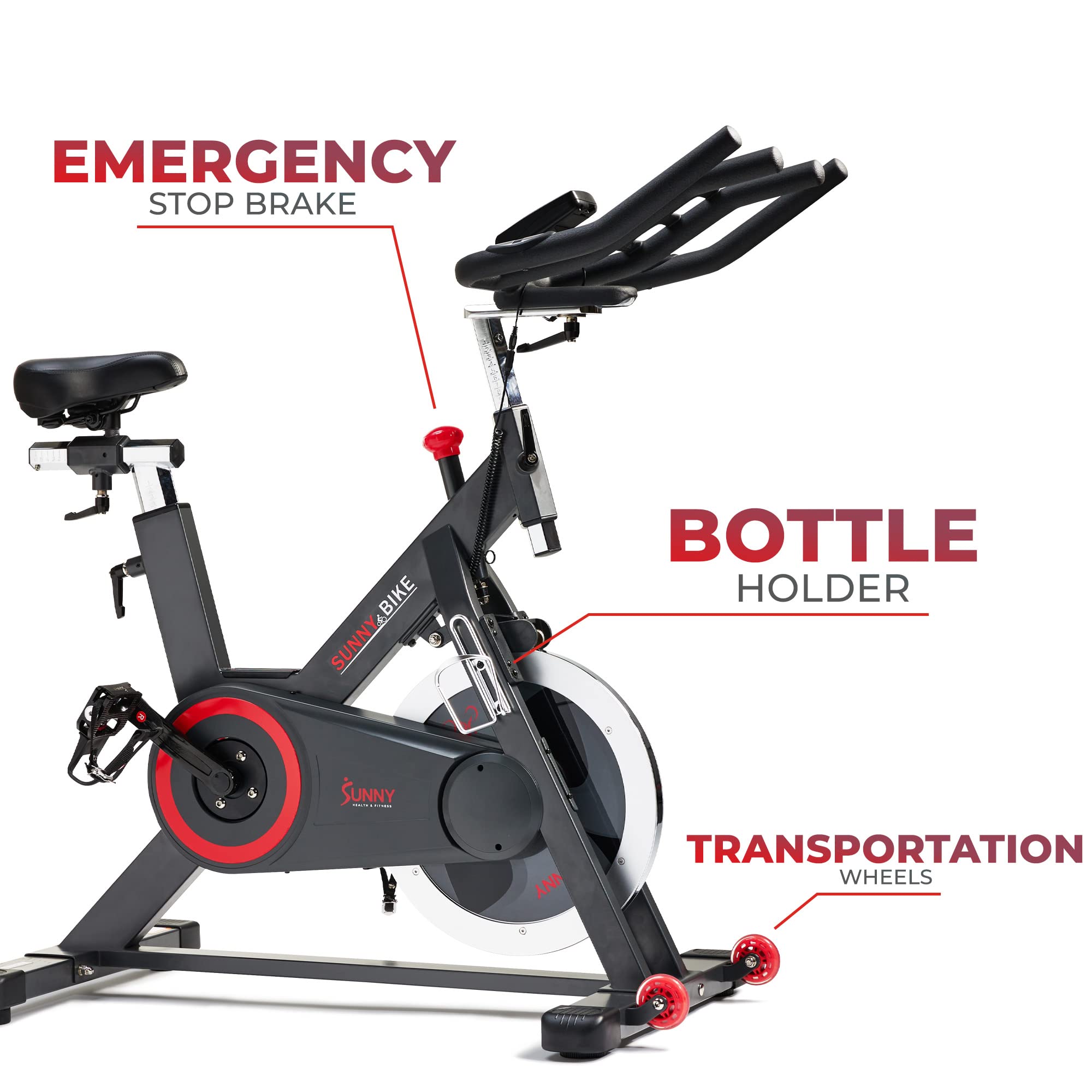 Sunny Health & Fitness Premium Indoor Cycling Smart Stationary Bike with Exclusive SunnyFit® App Enhanced Connectivity - SF-B1805SMART