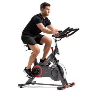 sunny health & fitness premium indoor cycling smart stationary bike with exclusive sunnyfit® app enhanced connectivity - sf-b1805smart