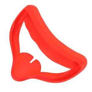 VR Protective Cover, Stable Breathable Skin Friendly VR Glasses Silicone Eye for Quest 2(red)