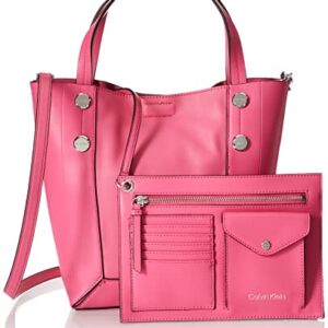 Calvin Klein Quinn North/South Mini Tote Crossbody, Pink Flambe