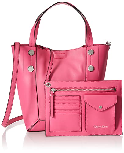 Calvin Klein Quinn North/South Mini Tote Crossbody, Pink Flambe