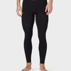 32 Degrees Men's 2-Pack Performance Lightweight Thermal Baselayer Legging Pant, Black/Black, Medium