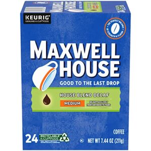 maxwell house decaf house blend medium roast k-cup coffee pods, 24 ct. box