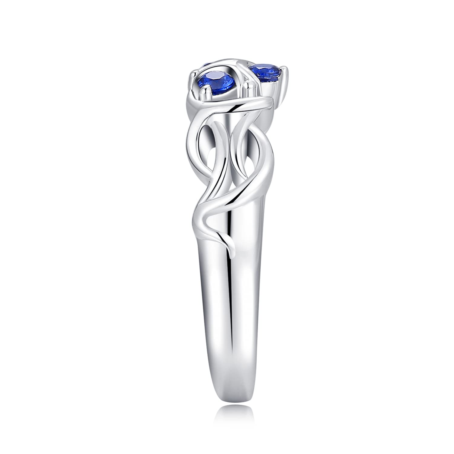 Purreen Zelda Zora's Sapphire Ring Rhodium Plated Sterling 925 Silver – 5