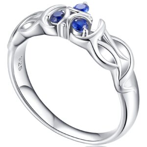 purreen zelda zora's sapphire ring rhodium plated sterling 925 silver – 5