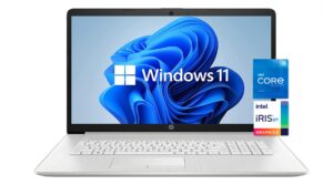 2022 latest hp 17 laptop, 17.3" fhd ips 100% srgb display, intel core i5-1135g7(beat i7-1065g7), intel iris xe graphics, hdmi, backlit kb, webcam, hp fast charge, win 11 (16gb ram | 512gb pcie ssd)