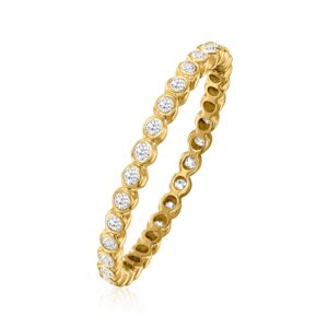 RS Pure by Ross-Simons 0.25 ct. t.w. Bezel-Set Diamond Eternity Band in 14kt Yellow Gold. Size 6