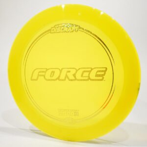 discraft force (z line) distance driver golf disc, pick weight/color [stamp & exact color may vary] yellow 173-174 grams