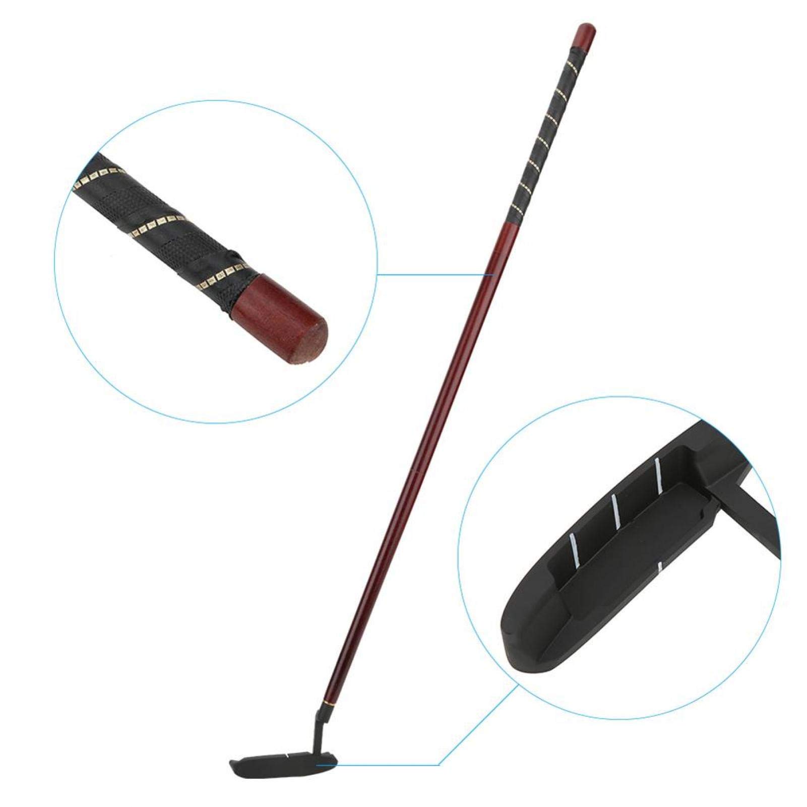 Golf Putter Right Hand, Rosewood Zinc Alloy Standing Golf Ball Push Rod Three Section Ping Blade Putts for Women Men Right Handed Golfer Tournament Accessory