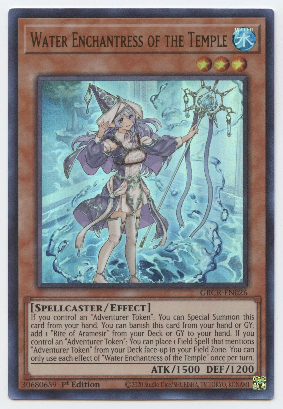 Water Enchantress of The Temple - GRCR-EN026 - Ultra Rare - 1st Edition