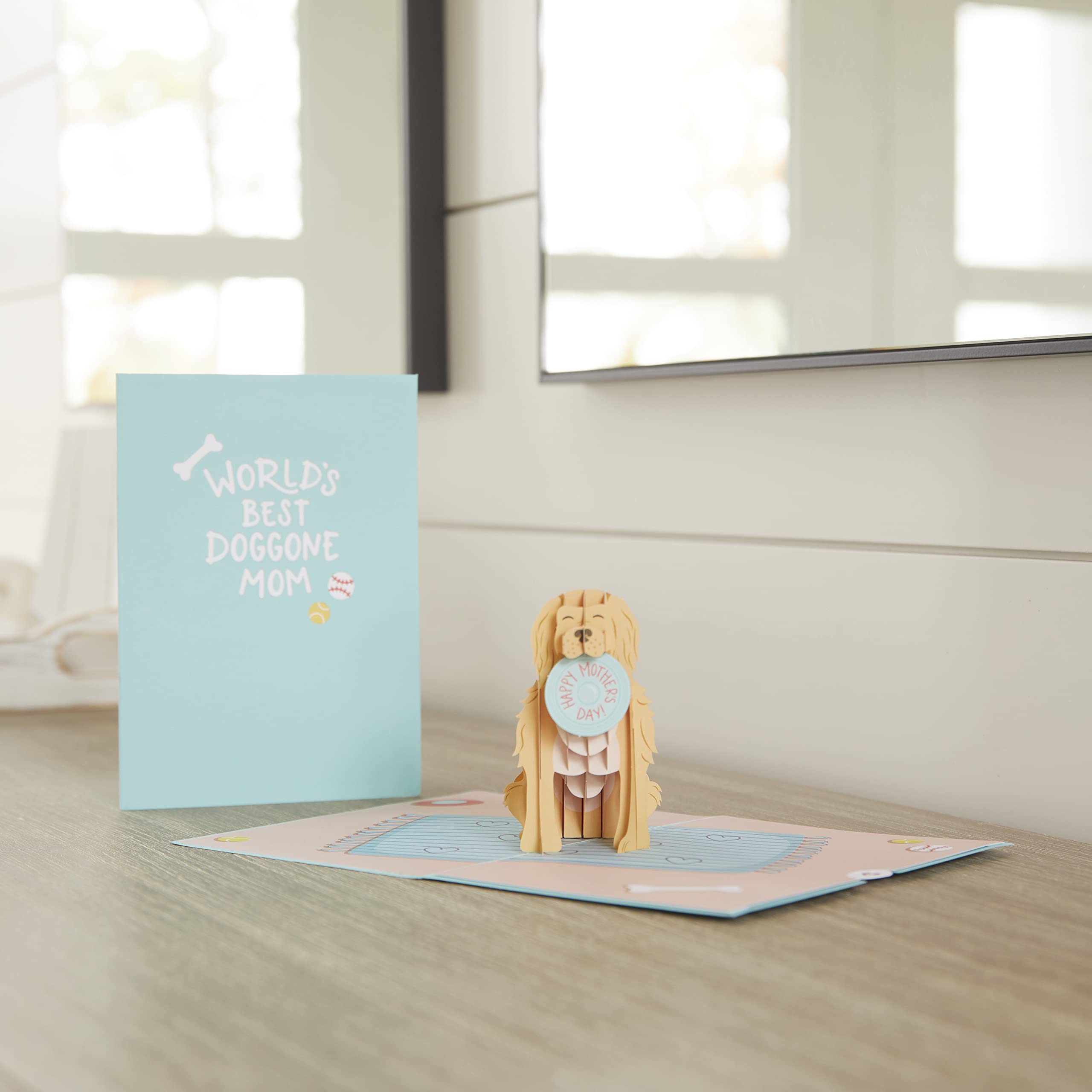 Lovepop Doggone Mom Pop-Up Card – Mother’s Day Card – Handcrafted 3D Pop-Up Greeting Card for Her – Mother’s Day Love Card from the Dog, 5 x 7”