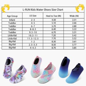 L-RUN Boys Water Shoe Girls Beach Pool Walking Sneakers for Toddlers Blue 6-7=EU22-23