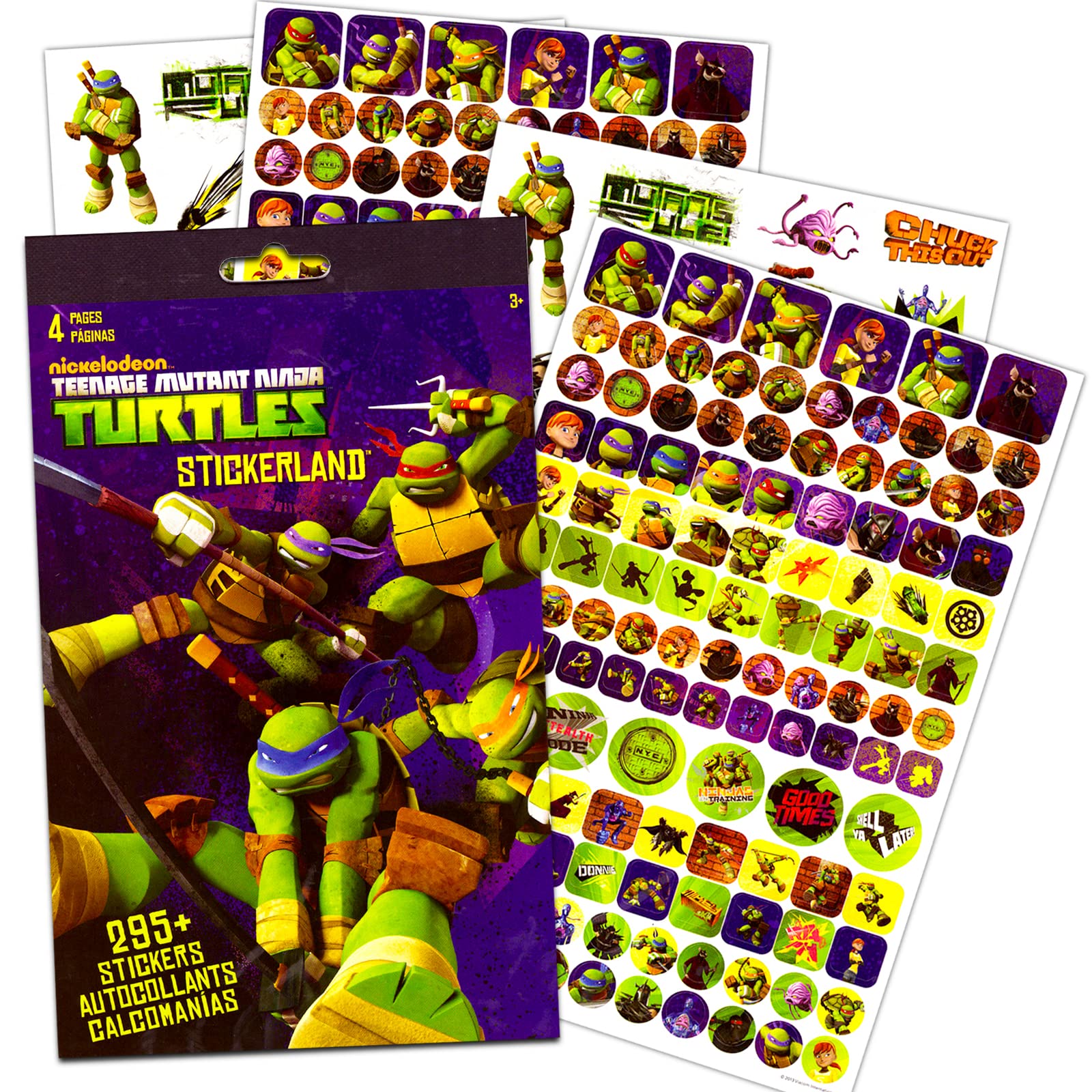 Nick Shop Teenage Mutant Ninja Turtles Stickers and Tattoos Super Set ~ Bundle with 300 TMNT Stickers and 25 TMNT Temporary Tattoos for Boys Girls Kids (Ninja Turtles Party Supplies)