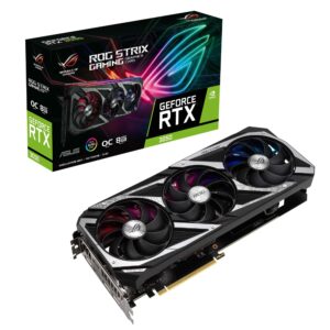 asus rog strix nvidia geforce rtx 3050 oc edition gaming graphics card - pcie 4.0, 8gb gddr6, hdmi 2.1, displayport 1.4a, axial-tech fan design, 2.7-slot, super alloy power ii, gpu tweak ii