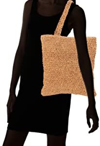 The Drop Women's Ealga Flat Handle Straw Tote, Natural, One Size