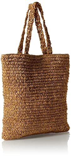 The Drop Women's Ealga Flat Handle Straw Tote, Natural, One Size