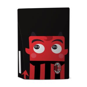 Head Case Designs Officially Licensed AC Milan Mascotte Art Vinyl Faceplate Sticker Gaming Skin Decal Cover Compatible with Sony PlayStation 5 PS5 Disc Edition Console & DualSense Controller