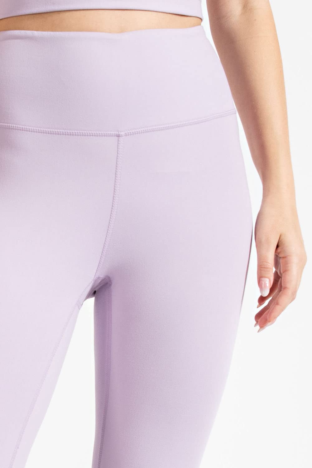 Hype Up Women's High Waisted Buttery Super Soft Capri Length Activewear Legging (S-3X) Lavender