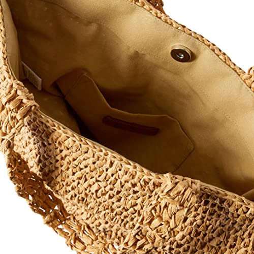 The Drop Women's Ealga Flat Handle Straw Tote, Natural, One Size