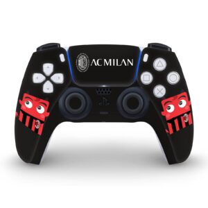 Head Case Designs Officially Licensed AC Milan Mascotte Art Vinyl Faceplate Sticker Gaming Skin Decal Cover Compatible with Sony PlayStation 5 PS5 Disc Edition Console & DualSense Controller