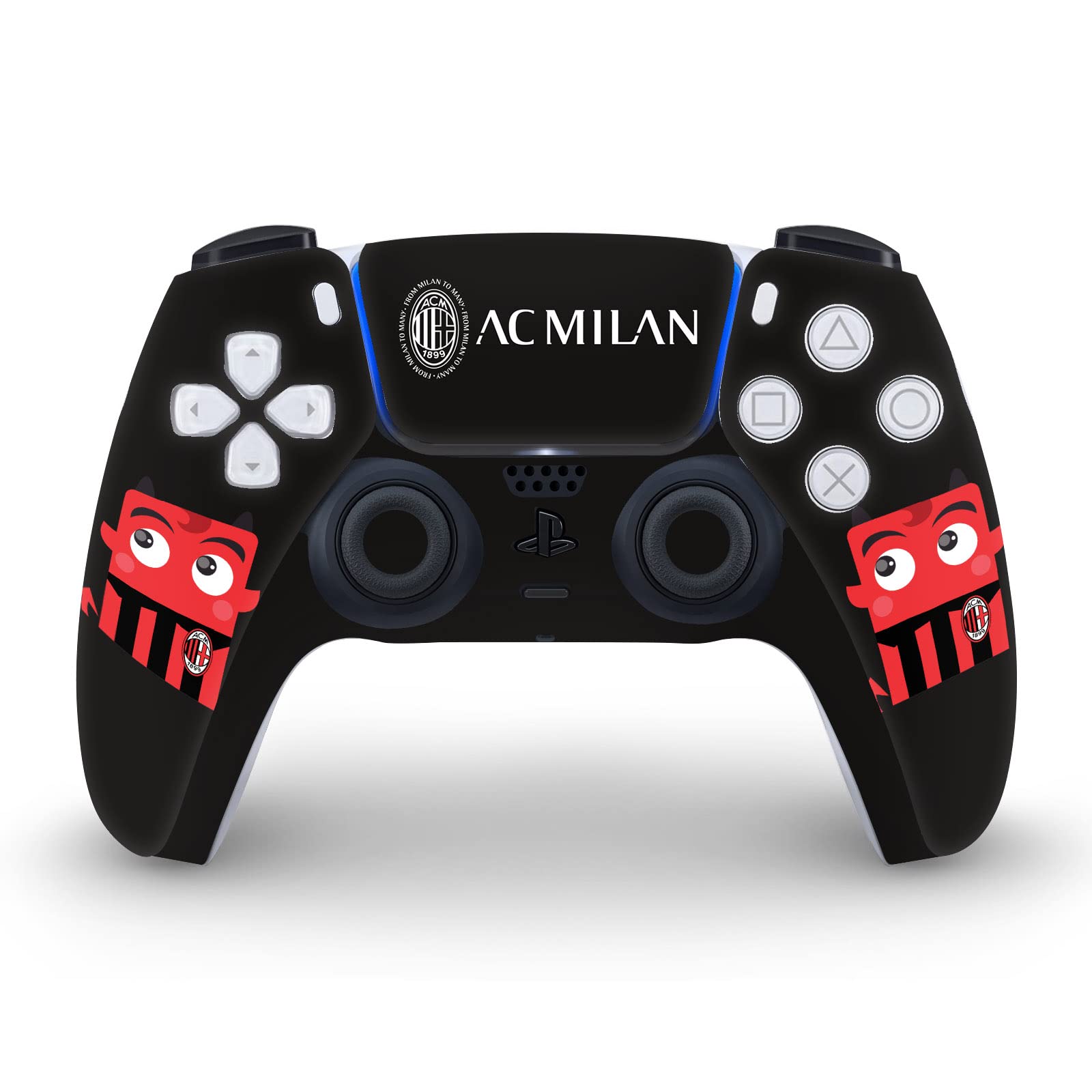 Head Case Designs Officially Licensed AC Milan Mascotte Art Vinyl Faceplate Sticker Gaming Skin Decal Cover Compatible with Sony PlayStation 5 PS5 Disc Edition Console & DualSense Controller