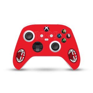 head case designs officially licensed ac milan 1899 black logo art vinyl sticker gaming skin decal cover compatible with xbox series x/s controller