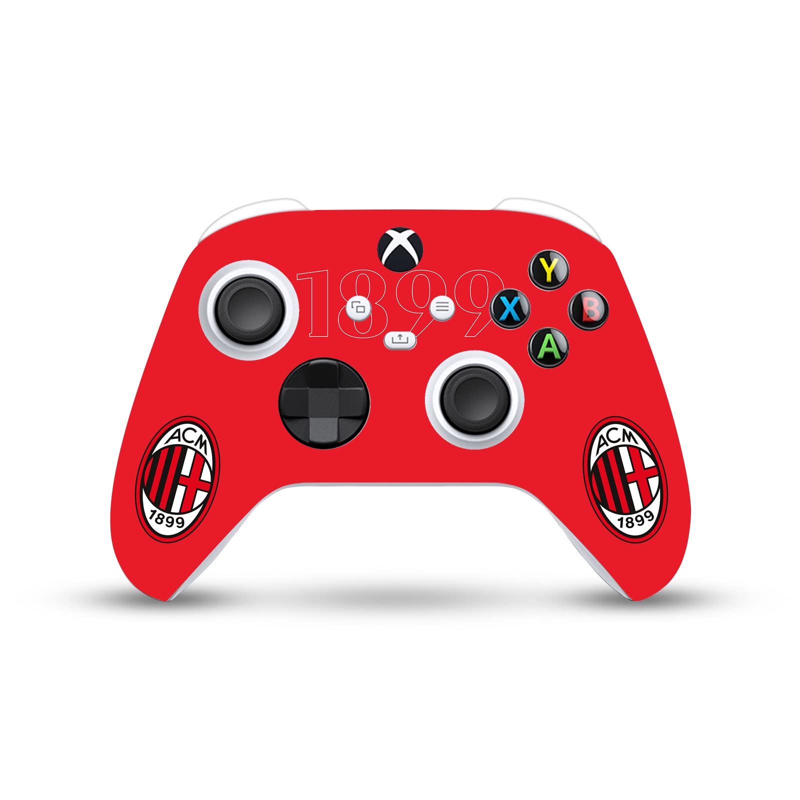 Head Case Designs Officially Licensed AC Milan 1899 Black Logo Art Vinyl Sticker Gaming Skin Decal Cover Compatible with Xbox Series X/S Controller