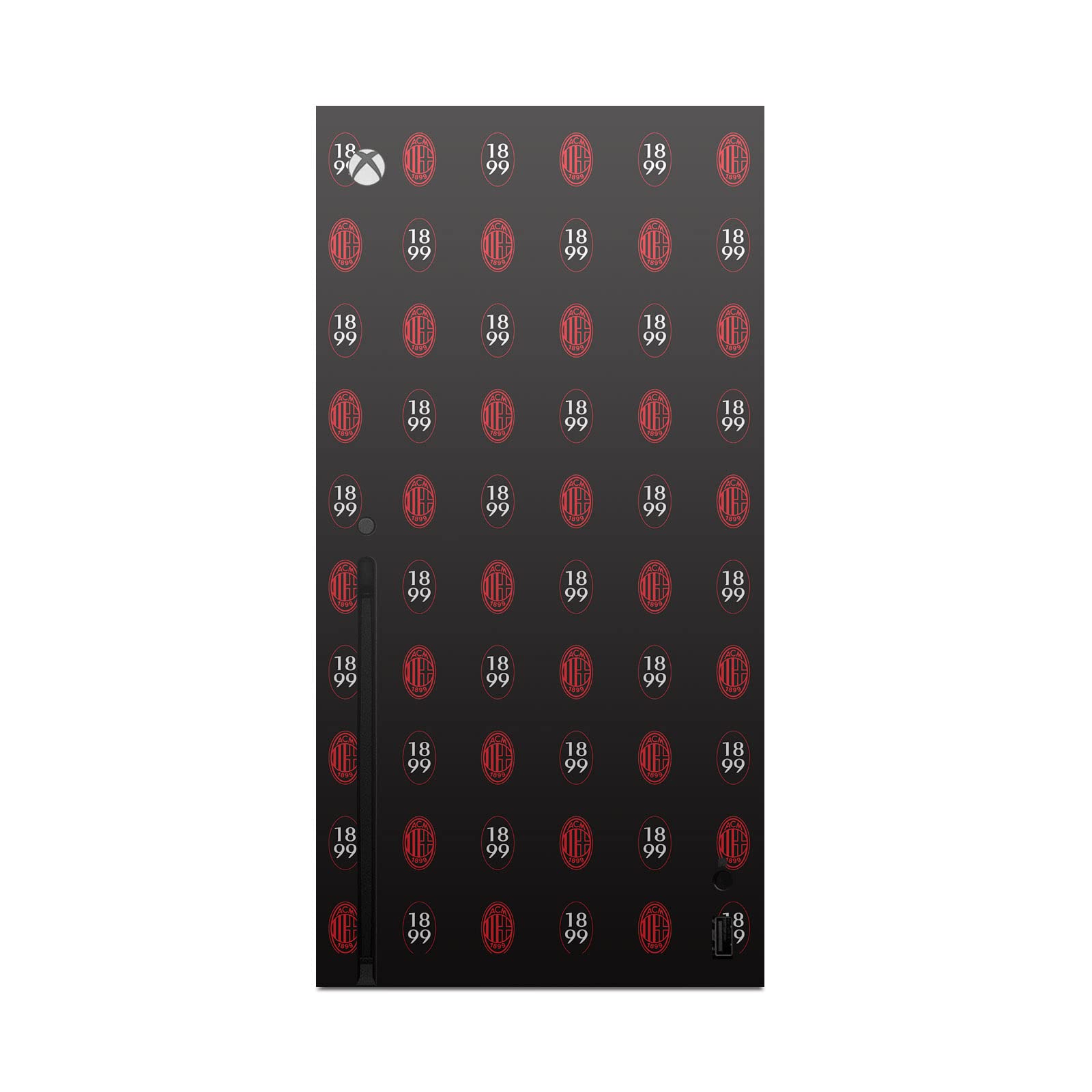 Head Case Designs Officially Licensed AC Milan Pattern Logo Art Matte Vinyl Sticker Gaming Skin Decal Cover Compatible with Xbox Series X Console