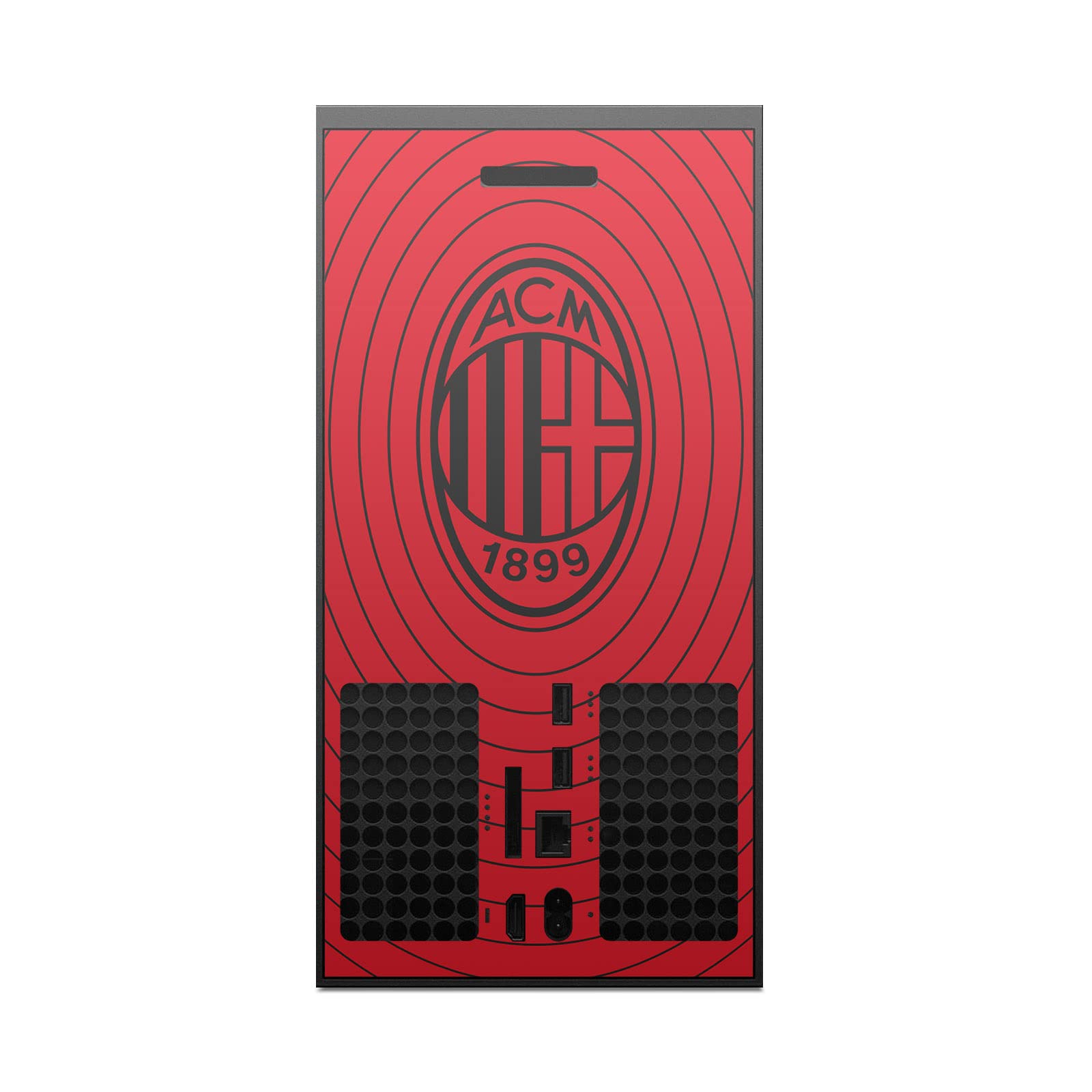 Head Case Designs Officially Licensed AC Milan Red and Black Art Vinyl Sticker Gaming Skin Decal Cover Compatible with Xbox Series X Console and Controller Bundle