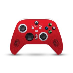 Head Case Designs Officially Licensed AC Milan Red and Black Art Matte Vinyl Sticker Gaming Skin Decal Cover Compatible with Xbox Series X/S Controller