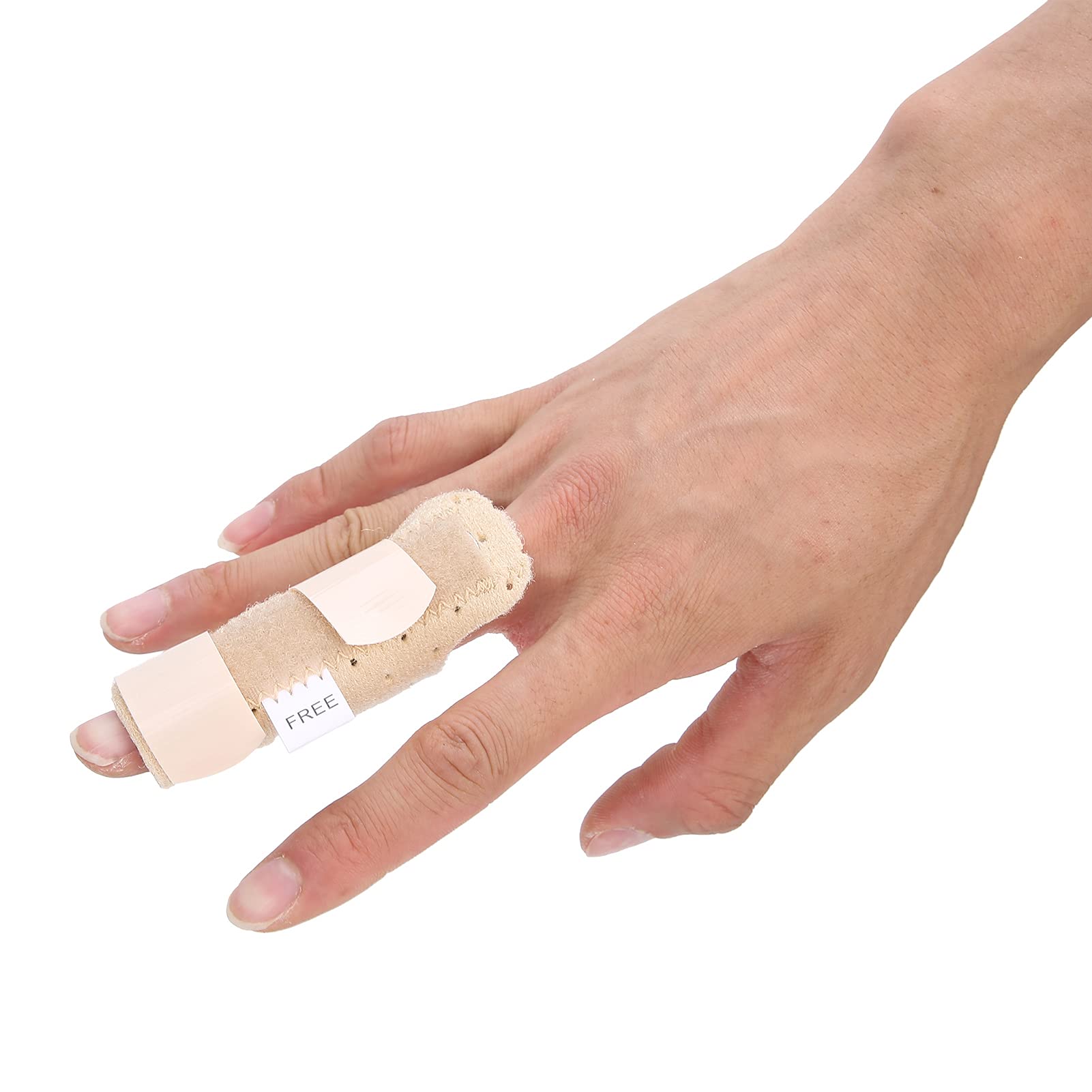 Milltrip Finger Splint, Finger Splint Brace Finger Sprain Fracture Fixation Support for Index Middle Finger (Skin Color)