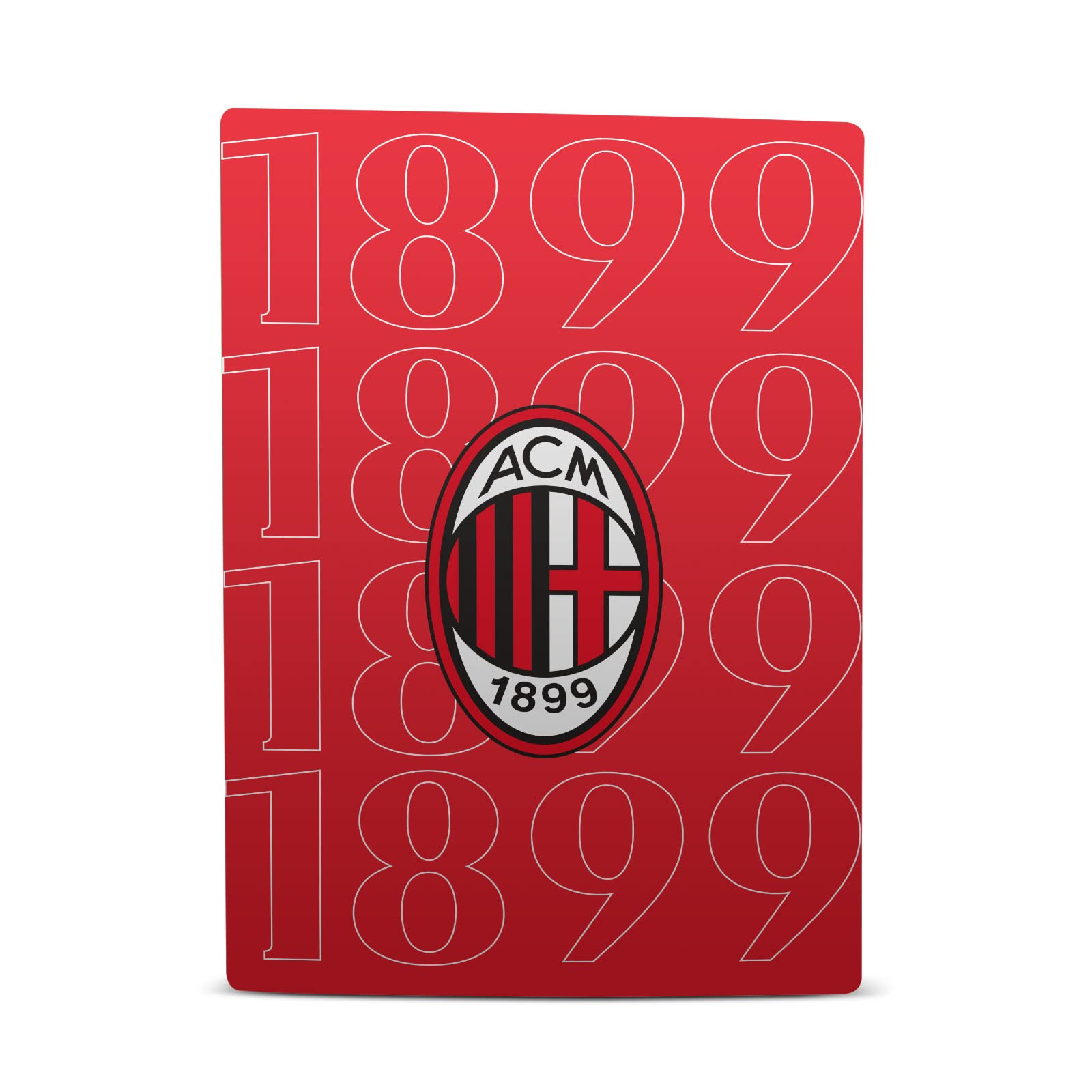 Head Case Designs Officially Licensed AC Milan 1899 Black Logo Art Vinyl Faceplate Sticker Gaming Skin Decal Cover Compatible with Sony Playstation 5 PS5 Digital Edition Console