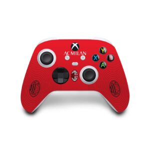 Head Case Designs Officially Licensed AC Milan Red and Black Art Matte Vinyl Sticker Gaming Skin Decal Cover Compatible with Xbox Series S Console and Controller Bundle