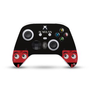 head case designs officially licensed ac milan mascotte art vinyl sticker gaming skin decal cover compatible with xbox series x/s controller