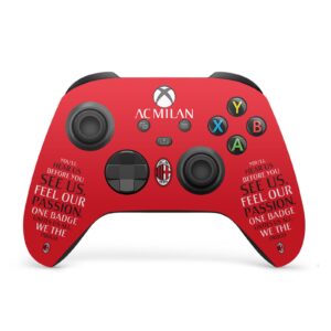 Head Case Designs Officially Licensed AC Milan Typography Art Vinyl Sticker Gaming Skin Decal Cover Compatible with Xbox Series X Console and Controller Bundle