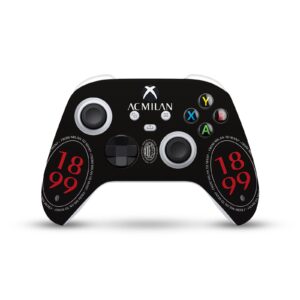 Head Case Designs Officially Licensed AC Milan 1899 Oversized Art Matte Vinyl Sticker Gaming Skin Decal Cover Compatible with Xbox Series X/S Controller