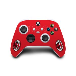 Head Case Designs Officially Licensed AC Milan 1899 Black Logo Art Vinyl Sticker Gaming Skin Decal Cover Compatible with Xbox Series S Console and Controller Bundle