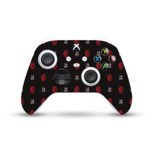 Head Case Designs Officially Licensed AC Milan Pattern Logo Art Matte Vinyl Sticker Gaming Skin Decal Cover Compatible with Xbox Series X/S Controller