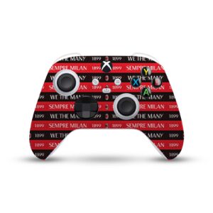 Head Case Designs Officially Licensed AC Milan Sempre Milan 1899 Art Vinyl Sticker Gaming Skin Decal Cover Compatible with Xbox Series X/S Controller