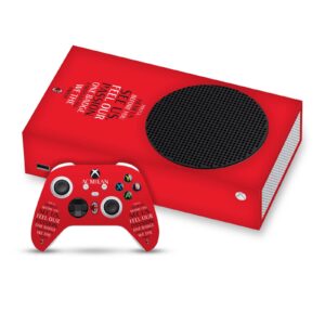 Head Case Designs Officially Licensed AC Milan Typography Art Matte Vinyl Sticker Gaming Skin Decal Cover Compatible with Xbox Series S Console and Controller Bundle