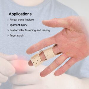 Milltrip Finger Splint, Finger Splint Brace Finger Sprain Fracture Fixation Support for Index Middle Finger (Skin Color)