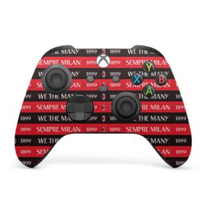 Head Case Designs Officially Licensed AC Milan Sempre Milan 1899 Art Matte Vinyl Sticker Gaming Skin Decal Cover Compatible with Xbox Series X Console and Controller Bundle