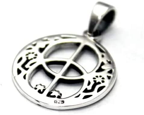 COSUMOSU Sterling Silver Chalice Well Pendant Charm Symbol of Avalon